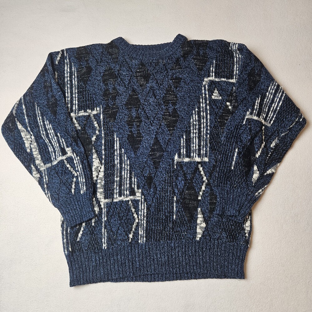 Vintage Michael Gerald Crewneck Sweater Abstract Geometric Size Large